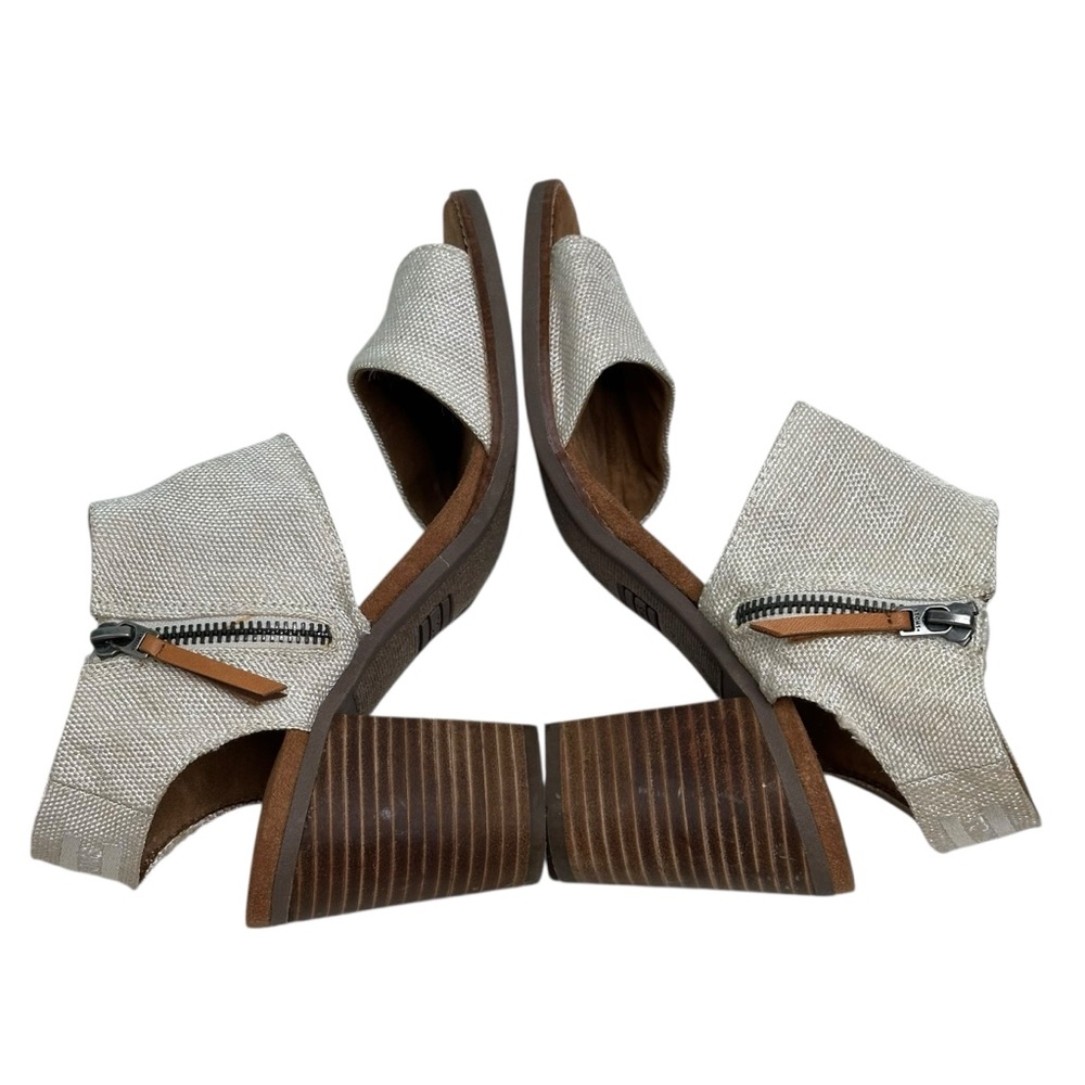 TOMS Women's Cream Wedge Sandals Size 8.5 - Picture 5 of 9